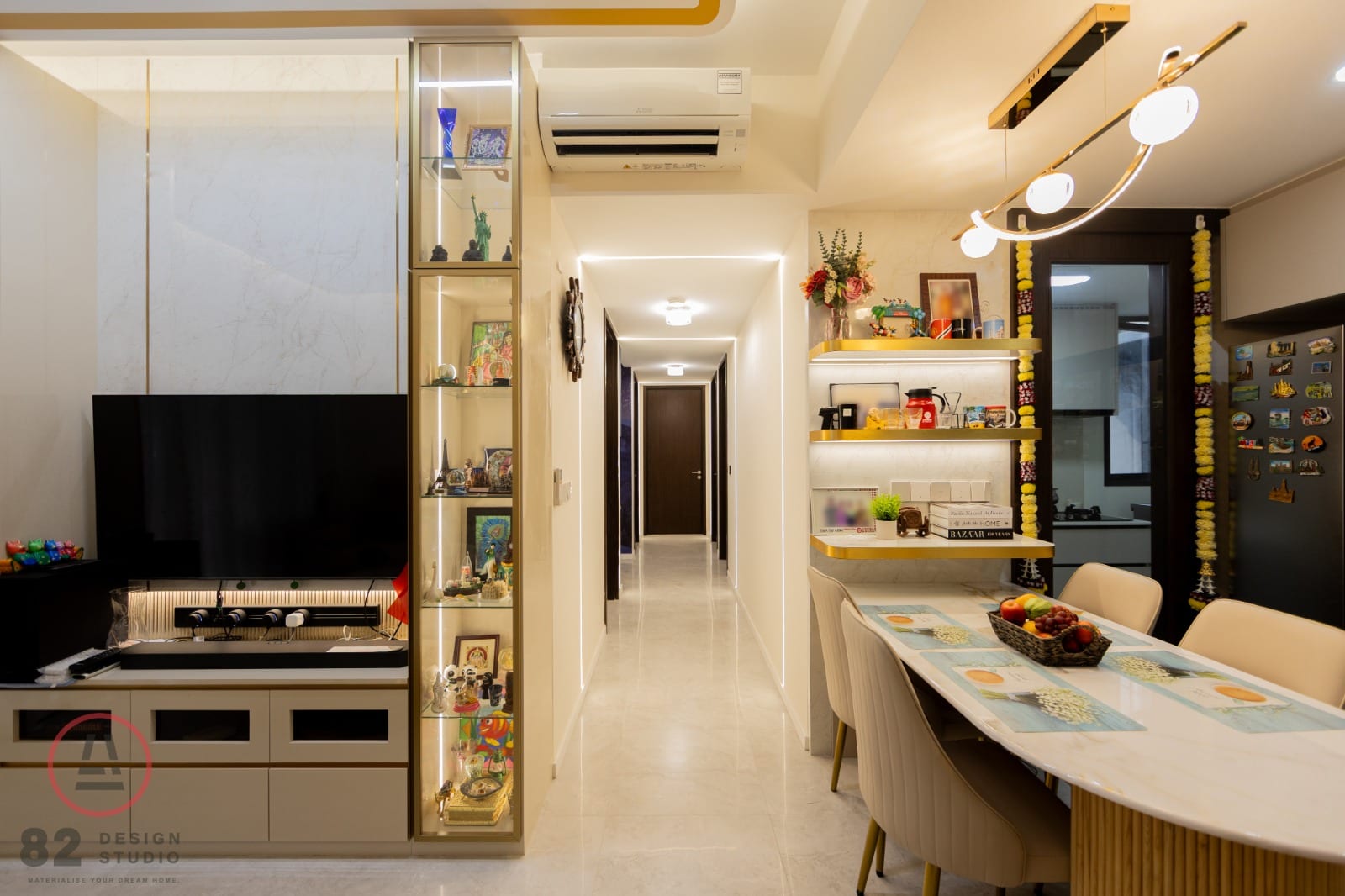 Finished home interior designed and built by 82 Design Studio