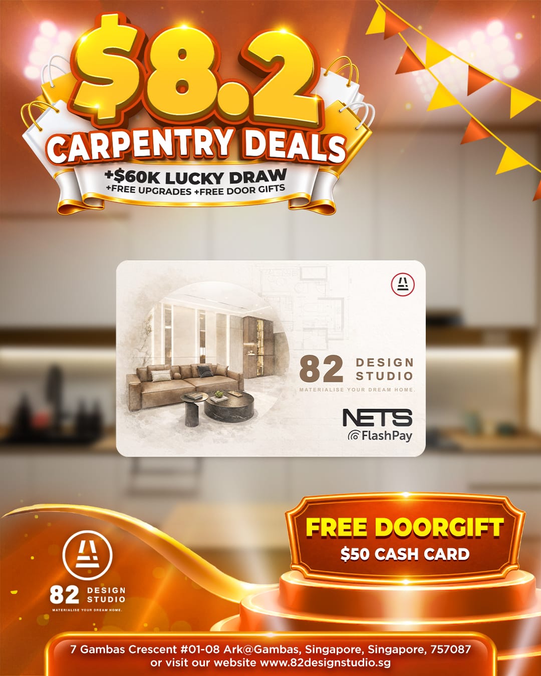 $50 cash card door gift