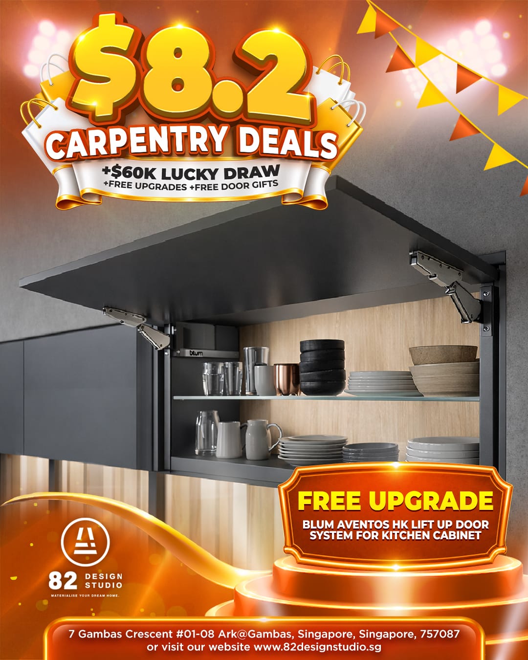 Blum Aventos HK lift-up door system