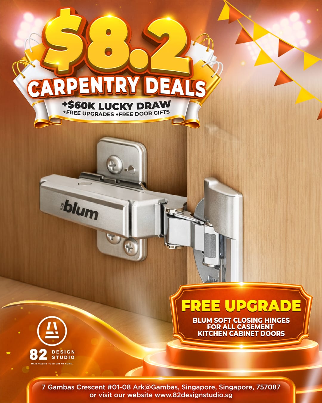 Blum soft-closing hinges