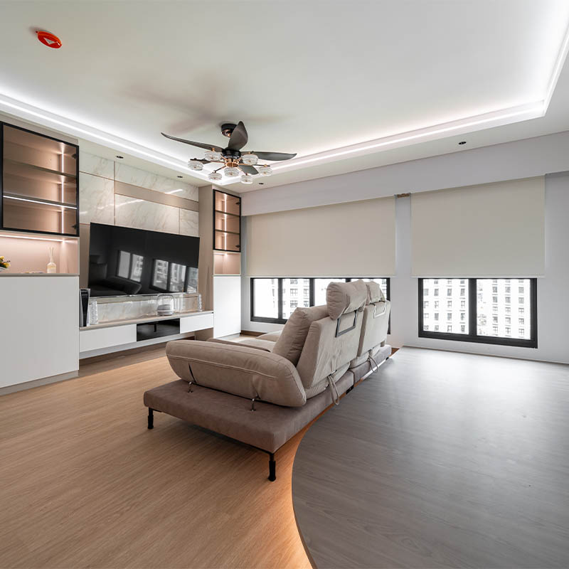 Kitchen with full-height storage cabinets at Tampines Street