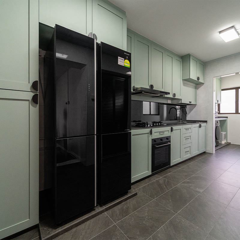 Built-in wardrobes and false ceiling at Woodlands Ring Road